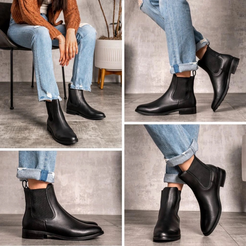 Thursday Boot Company Duchess Black Leather Chelsea Boots